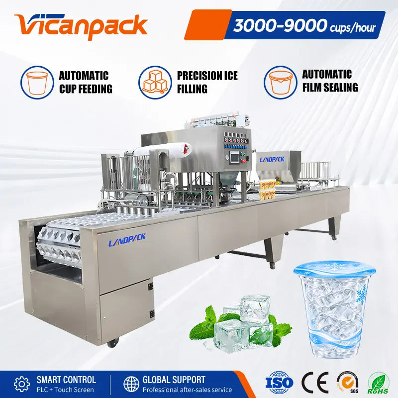 ice cube filling and sealing machine