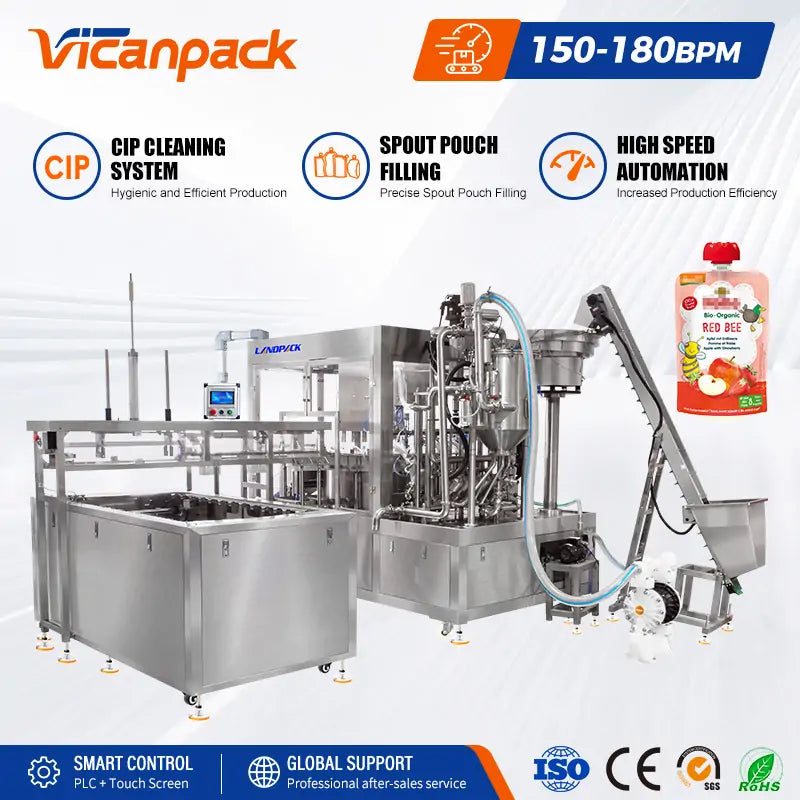 spout pouch filling capping machine