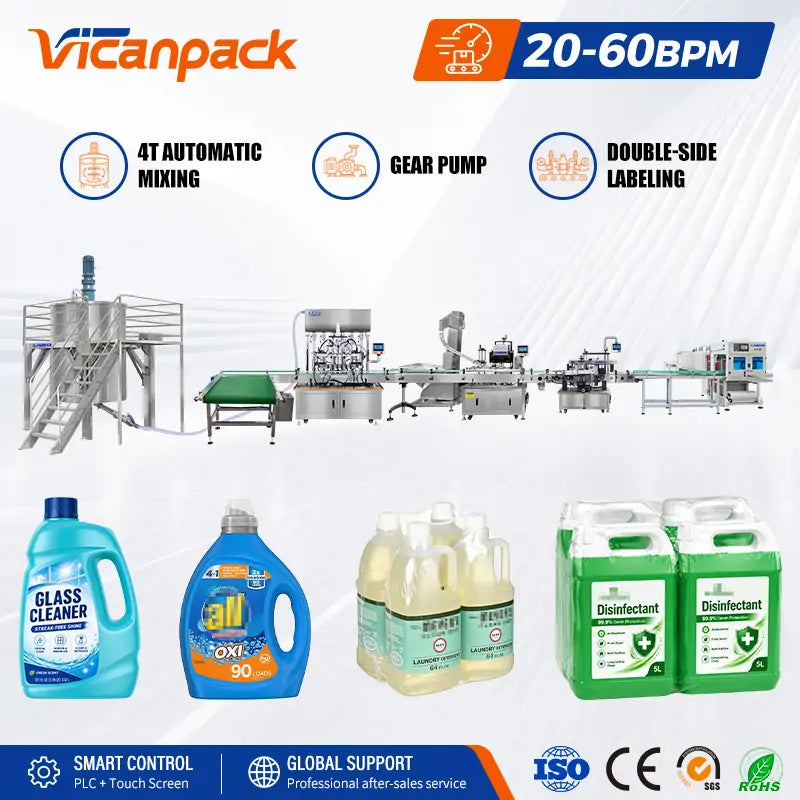 detergent filling and capping machine