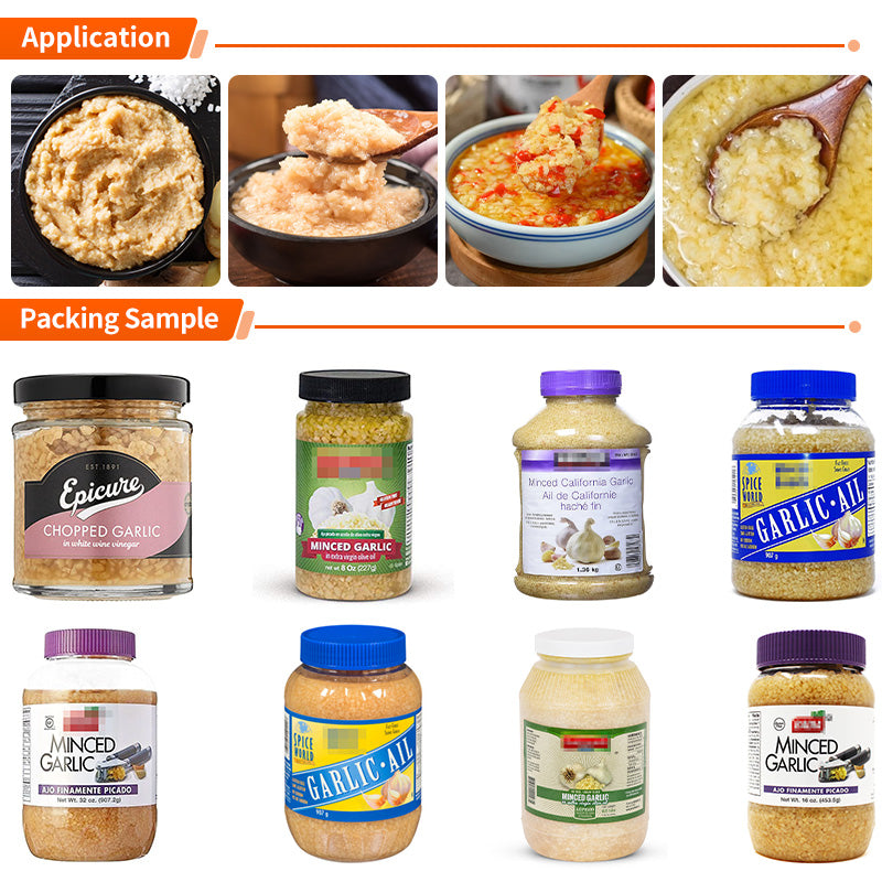 Automatic Garlic Paste Bottle/Jar Filling Capping And Labeling Machine Line