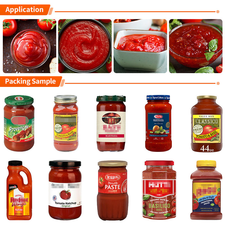 Automatic Tomato Ketchup Filling Capping And Labeling Machine Line
