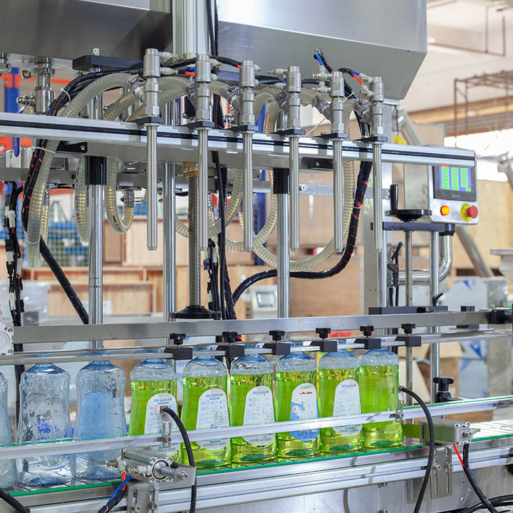 High-Speed Automatic Liquid Filling Capping Labeling Machine With Mixing Tank