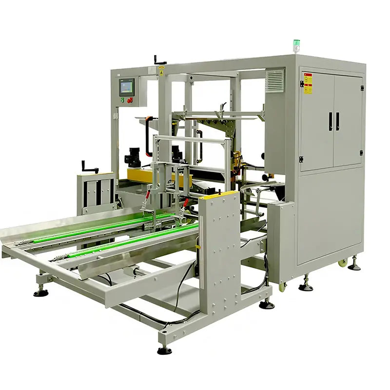 Automatic Case Packing System with Delta Robot Case Packer, Carton Sealer and Robot Palletizer
