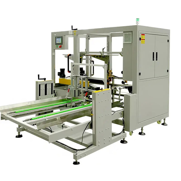 Automatic Case Packing System with Delta Robot Case Packer, Carton Sealer and Robot Palletizer