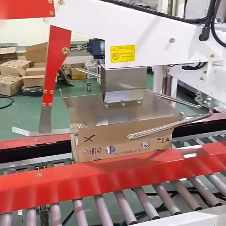 Automatic Robotic Case Packing System with Case Erecting, Sealing and Palletizing