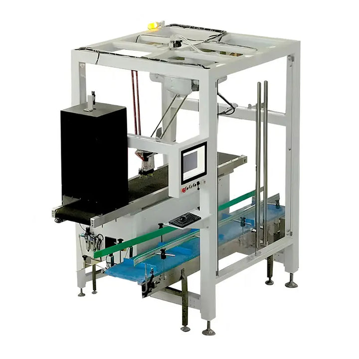 Automatic Case Packing System with Delta Robot Case Packer, Carton Sealer and Robot Palletizer