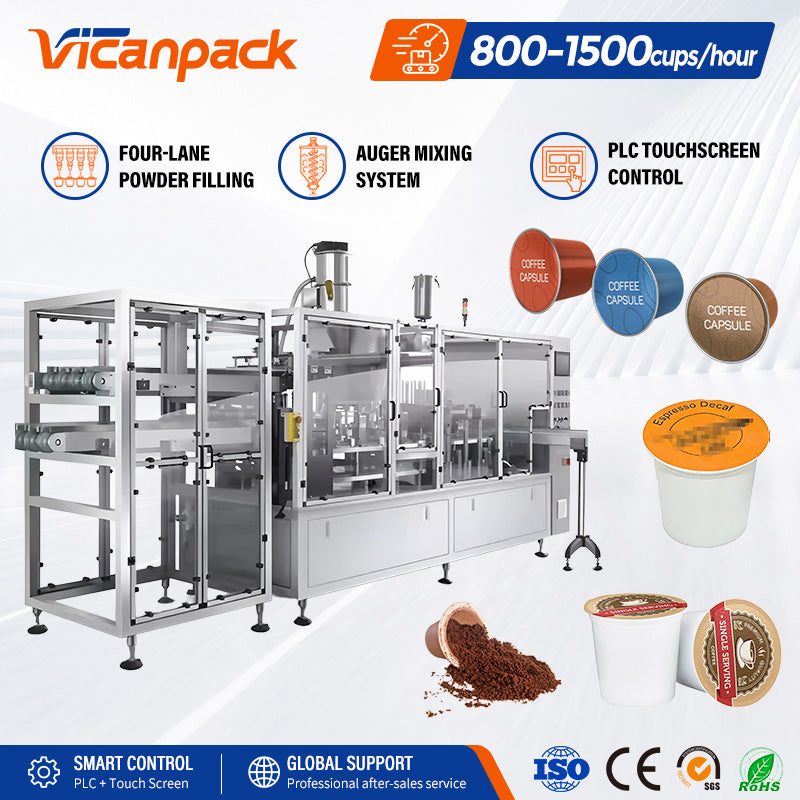 4 Lane K Cup Nespresso Coffee Pods Cup Filling and Sealing Machine For Powder