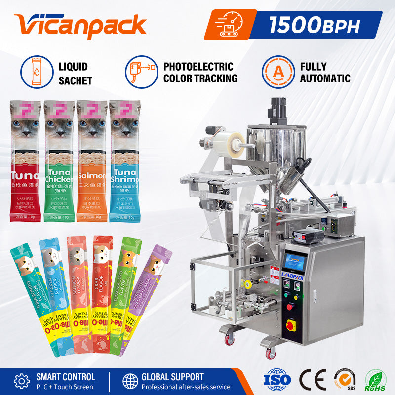 Multifunction Cat Strip Pet Food Sided Seal Sachet Packing Machine