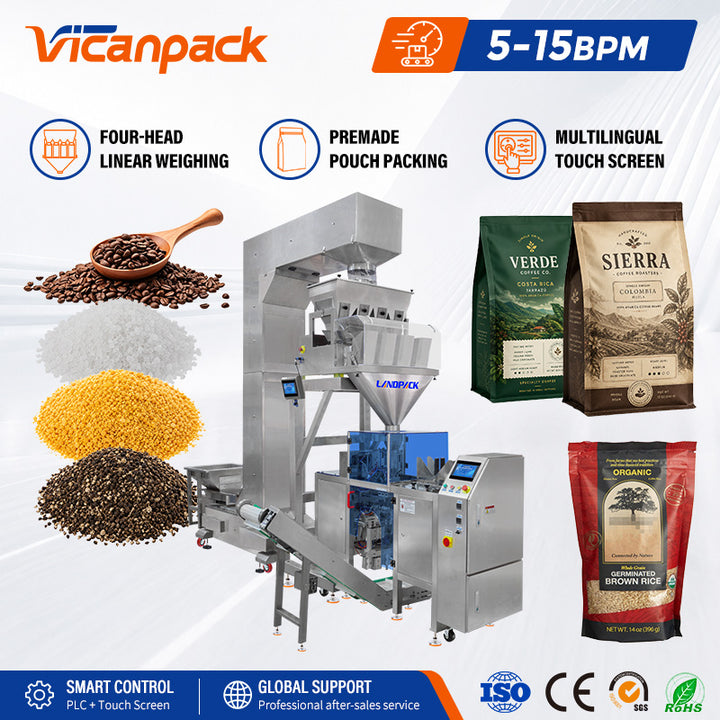 Low Cost Mini Doypack Machine Zipper Pouch Granule Packing Machine