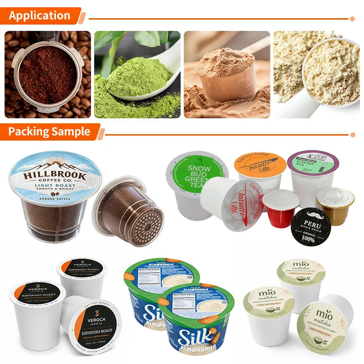 coffee capsule filling and sealing machine
