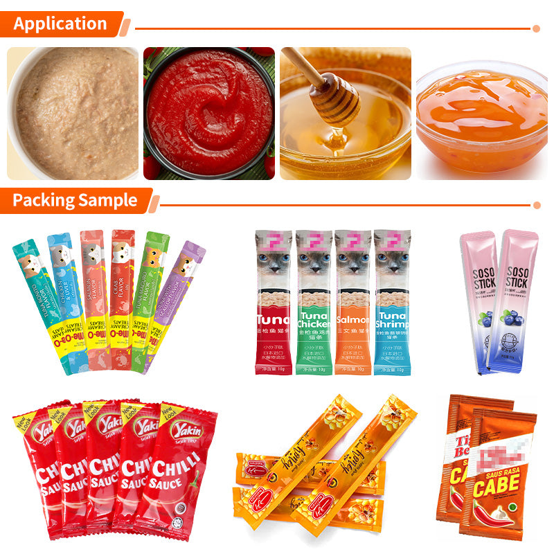 Multifunction Cat Strip Pet Food Sided Seal Sachet Packing Machine