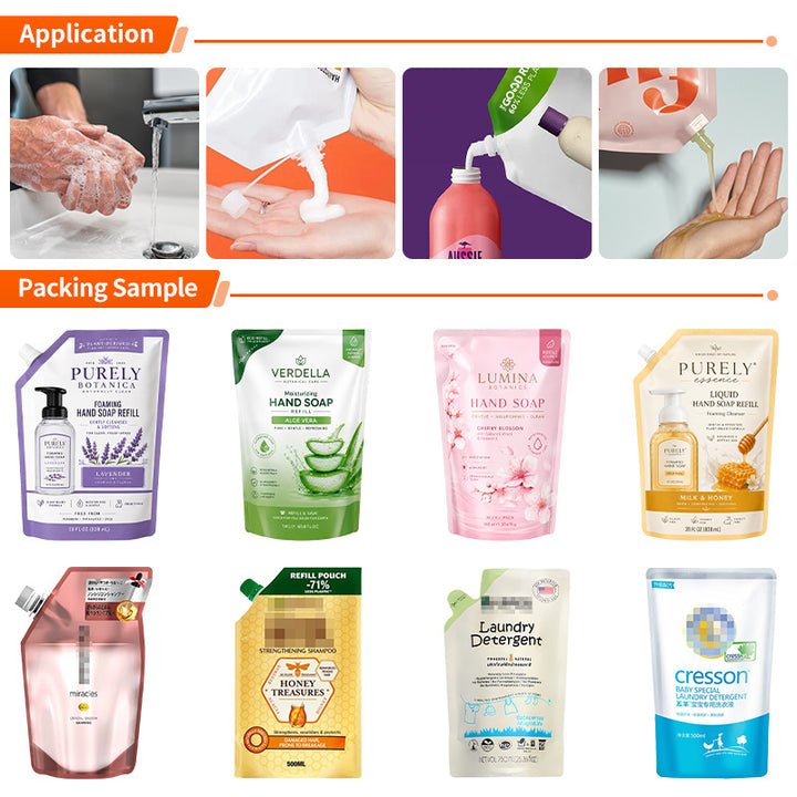 Automated Alcohol Hand Sanitizer Premade Pouch Fill And Seal Machine