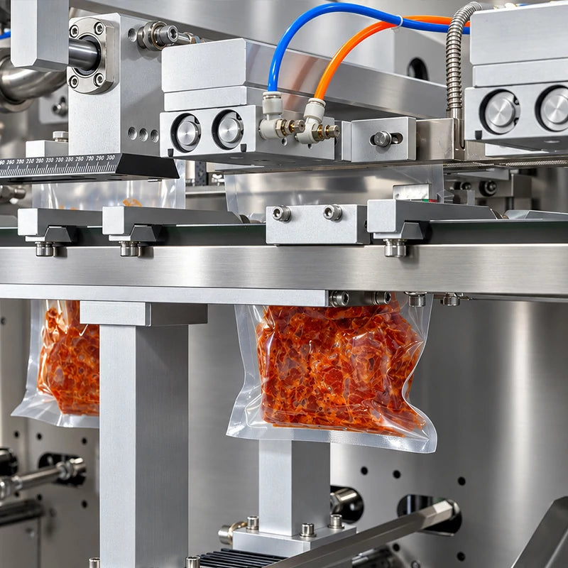 Fully Automatic Cat Strip Minced Meat Pet Food Doypack Premade Pouch Packing Machine