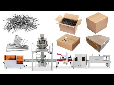 Automatic Weighing Filling Line Machine Industrial Bolts Metal Parts Fastener Screw Nail Hardware Accessories Carton