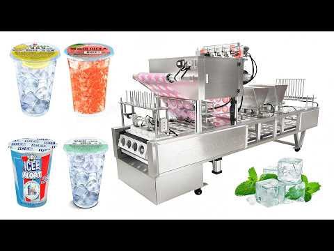 Ice Cube Cup Filling and Sealing Machine Plastic Cup Filling Machine